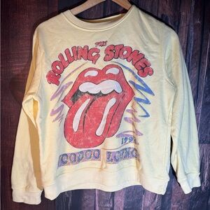 The Rolling Stones Cream Sweatshirt with Red Accents